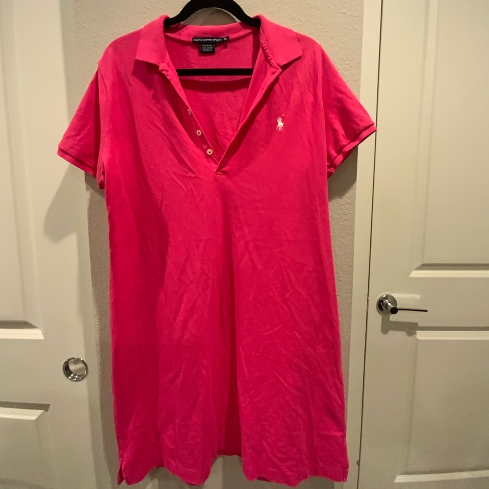 Polo RL pink shirt dress